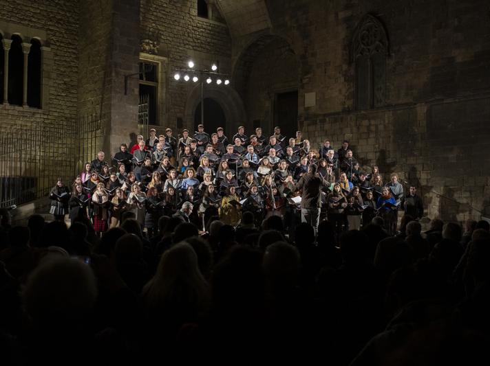 Concert Orfeó Català plaça del Rei, gener 2023